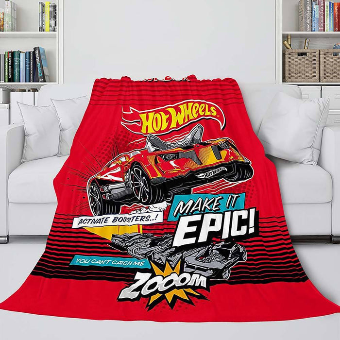 Hot Wheels Blanket Flannel Fleece Blanket - EBuycos