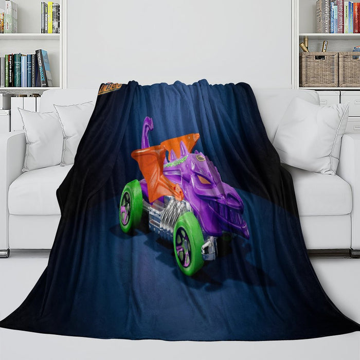 Hot Wheels Blanket Flannel Kids Room Throw