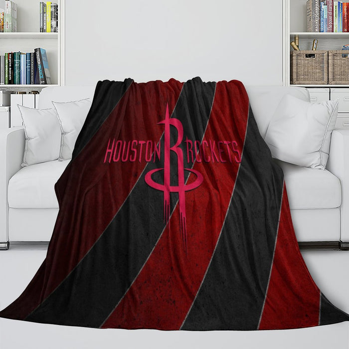 Houston Rockets Blanket Flannel Fleece Throw Room Decoration