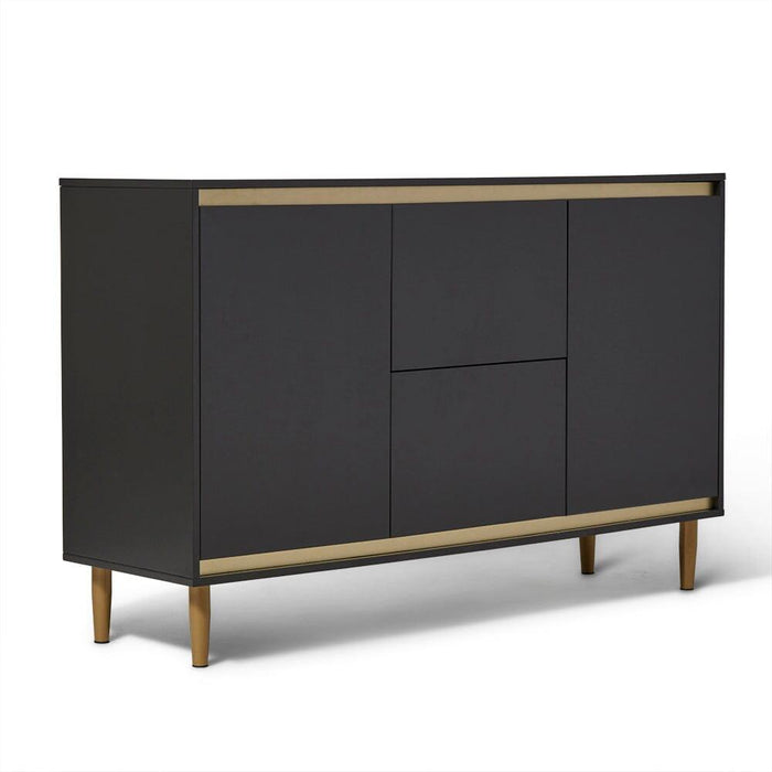 Iliana Charcoal Grey 2 Door 2 Drawer Sideboard - Laura James