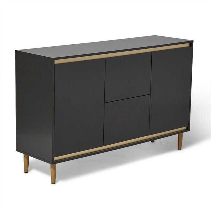 Iliana Charcoal Grey 2 Door 2 Drawer Sideboard - Laura James
