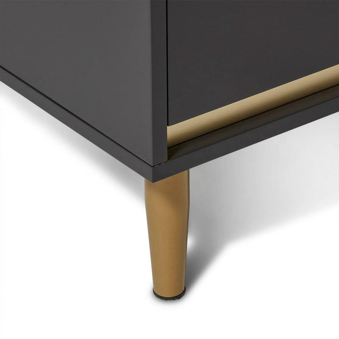 Iliana Charcoal Grey 2 Door 2 Drawer Sideboard - Laura James