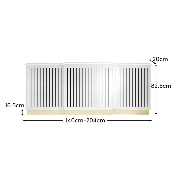 Iliana Extending Radiator Cover - Snow White - Laura James