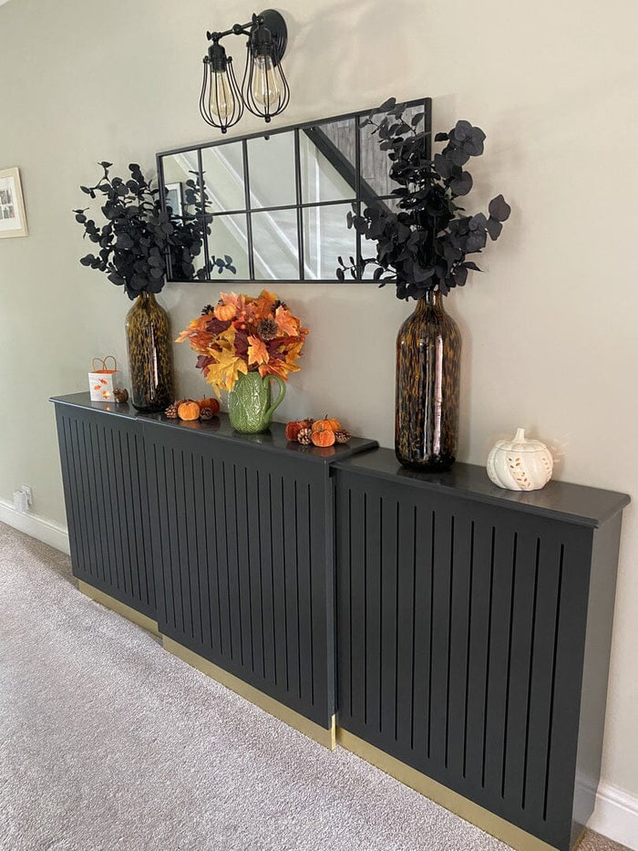 Iliana Extending Radiator Cover in Charcoal Grey - Laura James