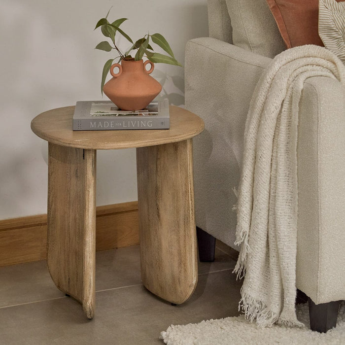 Imogen 45cm Side Table - Chalked Mangowood - Laura James