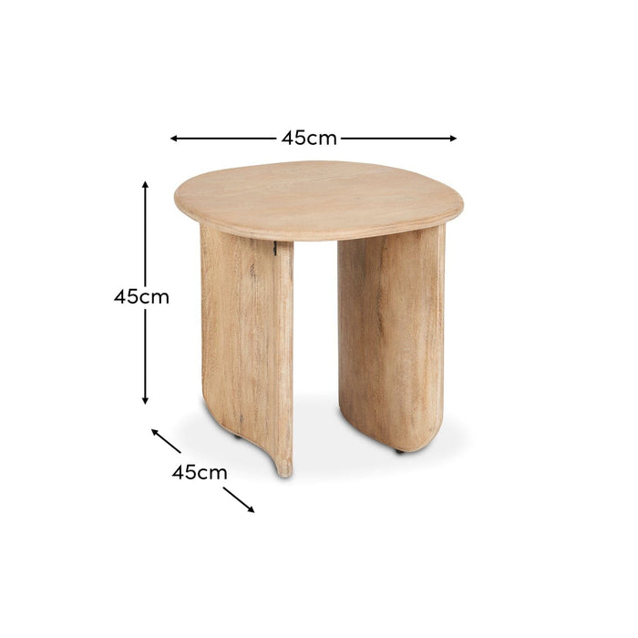 Imogen 45cm Side Table - Chalked Mangowood - Laura James