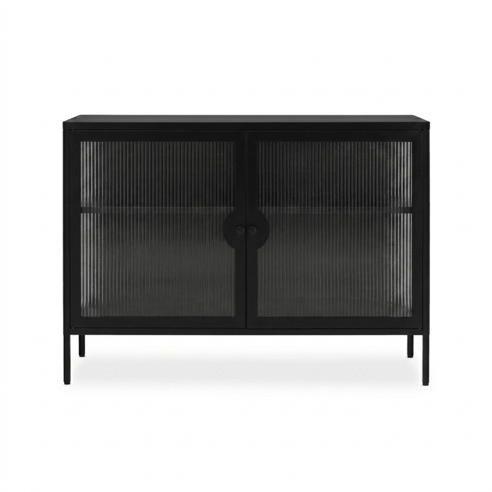 Indiana Black Metal 2 Door Sideboard - 120cm - Laura James