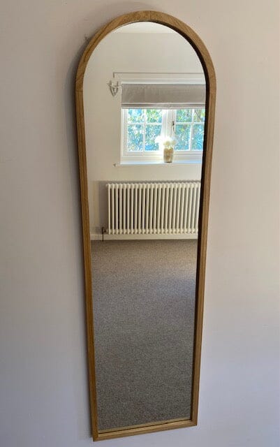 Ingham 140x40cm Wooden Arch Mirror - Natural