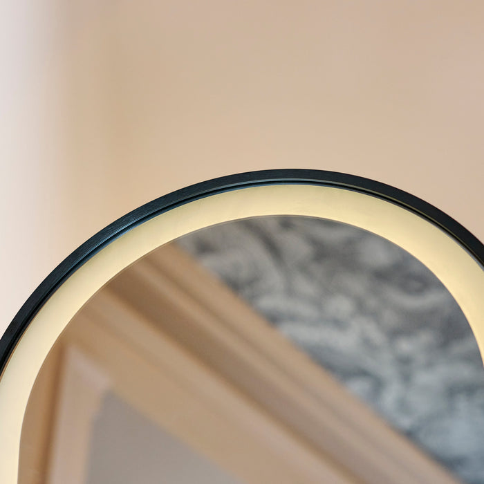 Ingham 145x45cm LED Arch Mirror - Black - Laura James