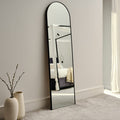 Ingham 170x50cm Full Length Arch Mirror - Black - Laura James