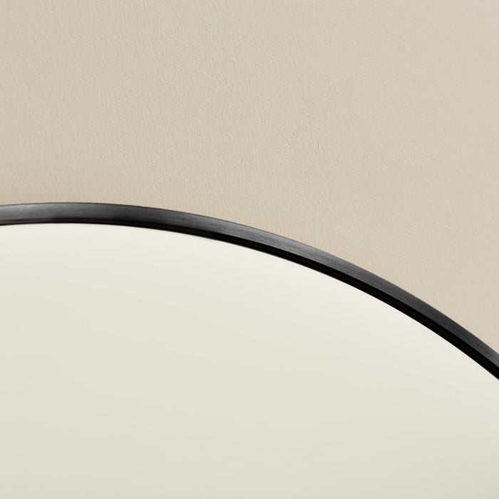 Ingham 180x90cm Metal Arch Floor Mirror - Black - Laura James