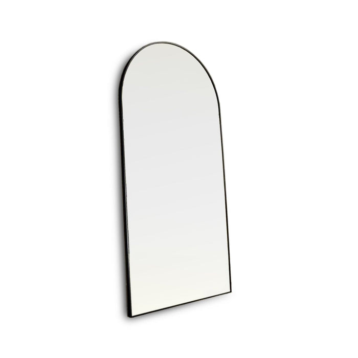 Ingham 180x90cm Metal Arch Floor Mirror - Black - Laura James