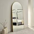 Ingham 180x90cm Full Length Arch Mirror -  Gold - Laura James