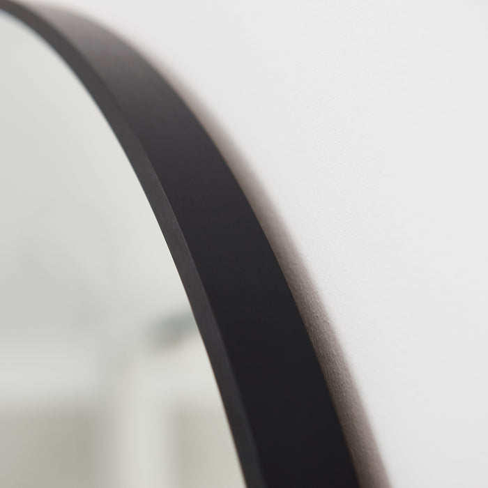 Ingham 70 x 70cm Metal Arch Mirror - Black - Laura James