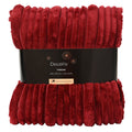 Invik 170 x 130cm Polyester Throw - Burgundy - Laura James