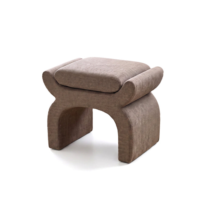Iver Footstool - Natural Brown - Laura James