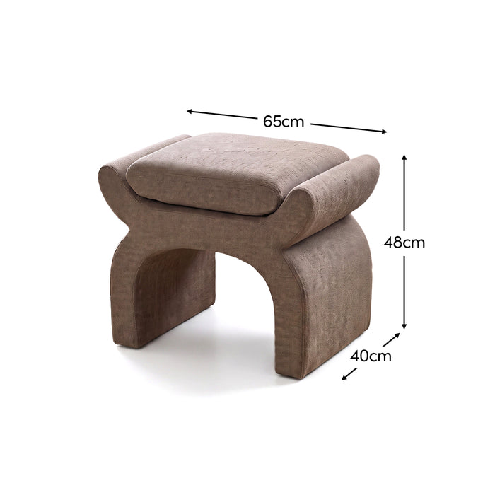 Iver Footstool - Natural Brown - Laura James