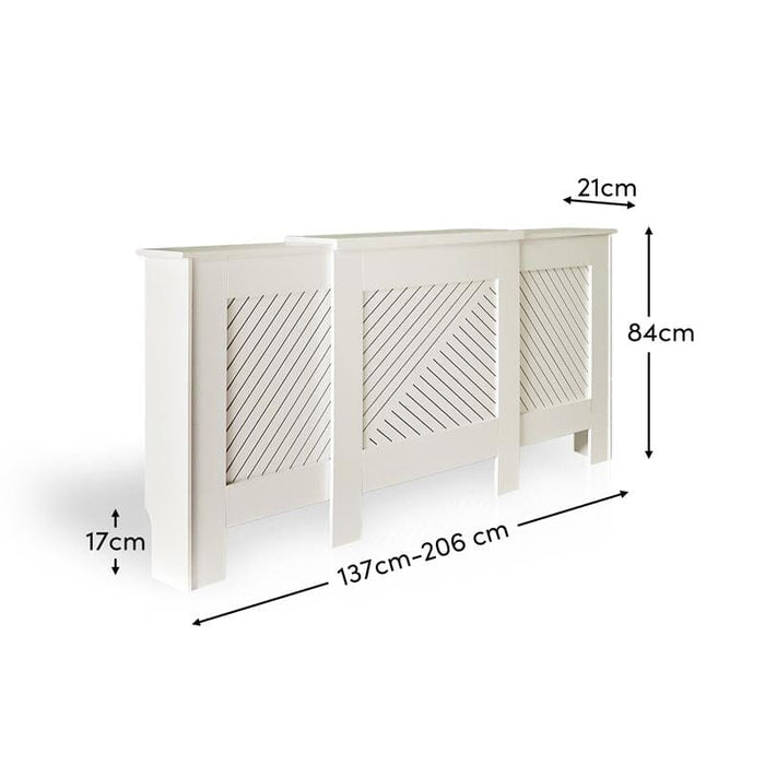Jack Extending Radiator Cover - White - Laura James