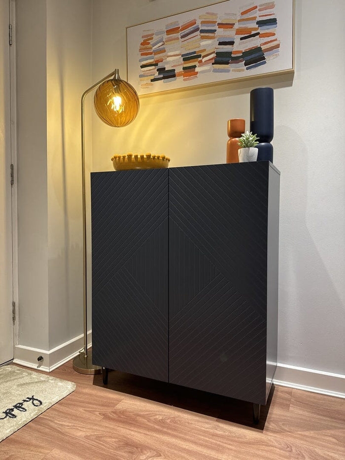 Jack Small Shoe Cabinet - Geometric - Blue