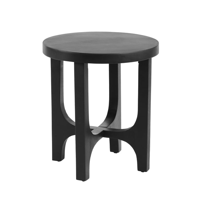Jade Round Side Table - Jet Black Acacia - Laura James