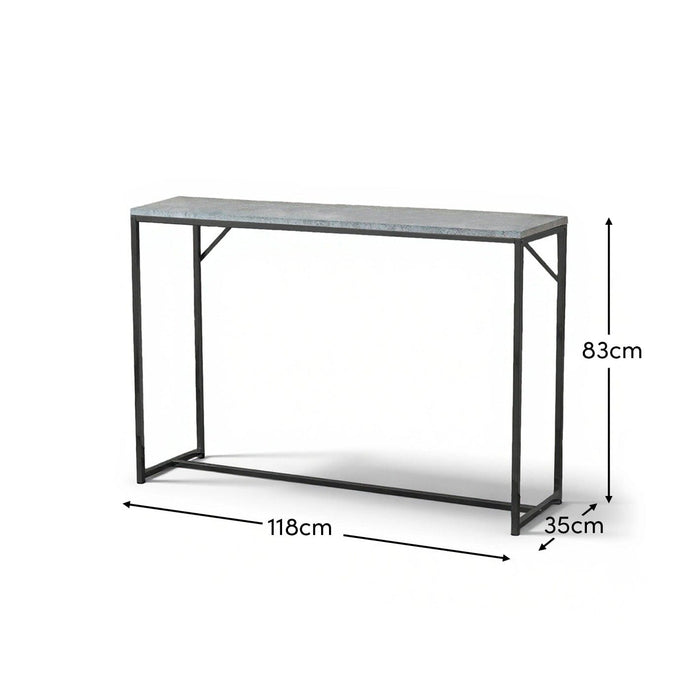 Jay console table - concrete effect and black - Laura James
