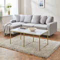 Jay coffee table - marble effect and gold - Laura James