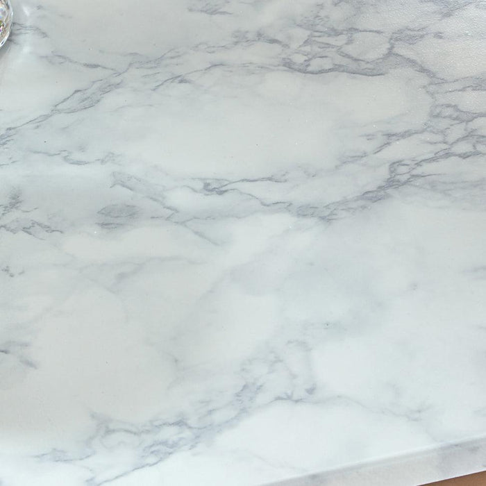Jay side table - marble effect and black - Laura James