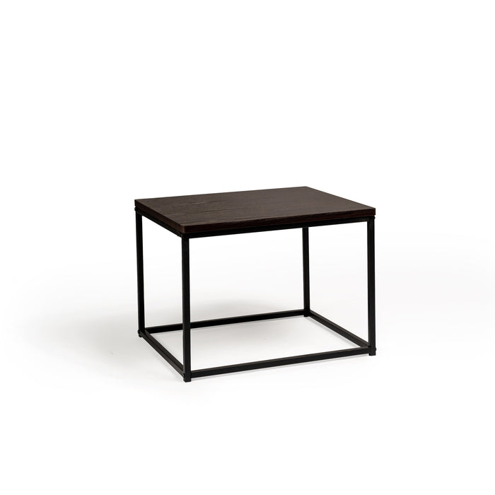 Jay Walnut Side Table - Black Frame Laura James