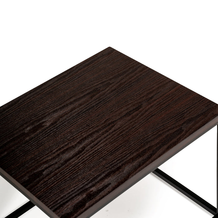 Jay Walnut Side Table - Black Frame Laura James