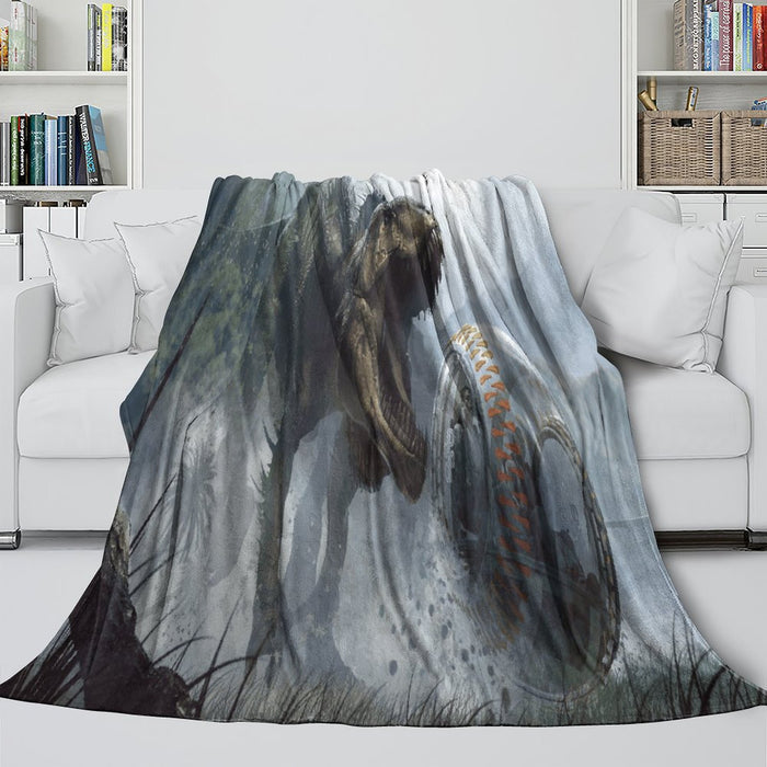 Jurassic World Blanket Flannel Dinosaur Throw Room Decoration