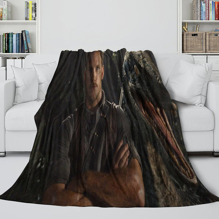 Jurassic World Blanket Flannel Dinosaur Throw Room Decoration