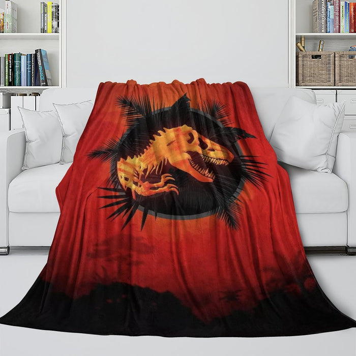 Jurassic World Rebirth Blanket Flannel Throw Room Decoration