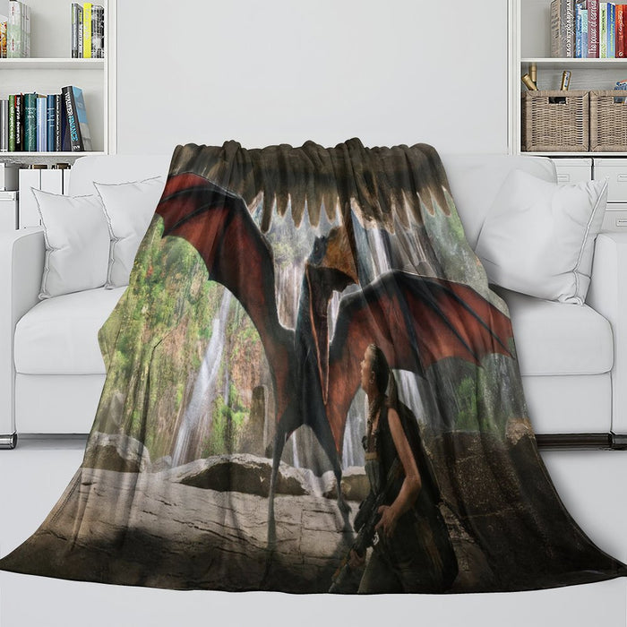 Jurassic World Rebirth Blanket Flannel Throw Room Decoration