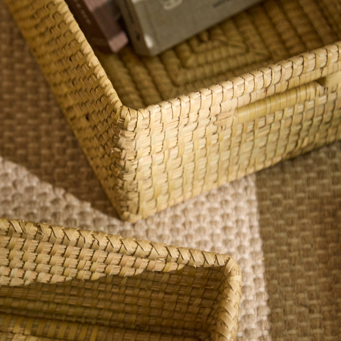 Kalna 45x35cm Rectangular Sea Grass Basket - Natural - Laura James