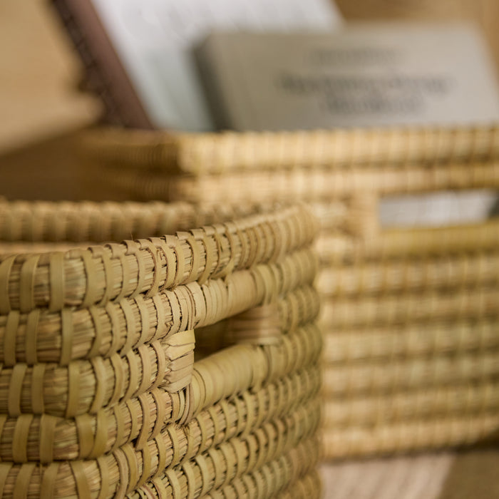 Kalna 45x35cm Rectangular Sea Grass Basket - Natural - Laura James
