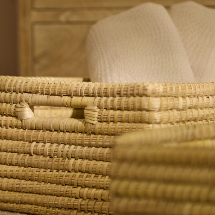 Kalna 45x35cm Rectangular Sea Grass Basket - Natural - Laura James