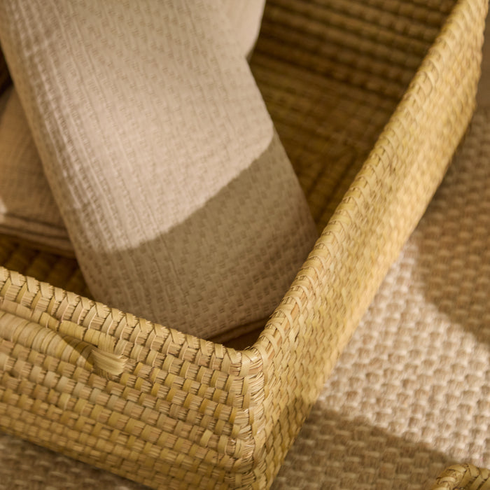 Kalna 45x35cm Rectangular Sea Grass Basket - Natural - Laura James