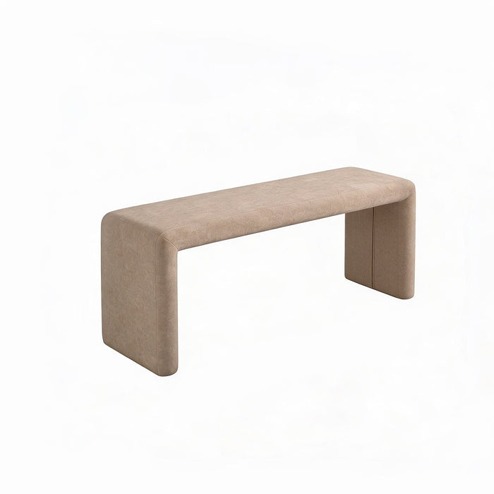 Kamiko Dining Bench - Mink Taupe - Laura James