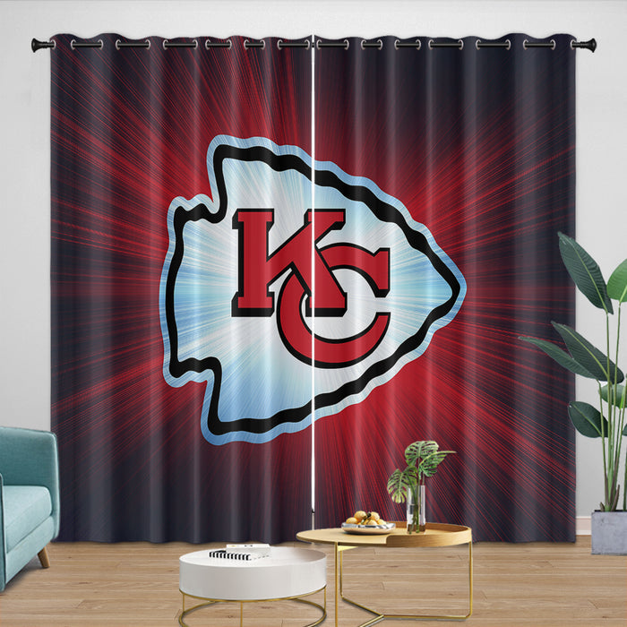 Kansas City Chiefs Curtains Blackout Window Drapes Kids Room Decoration