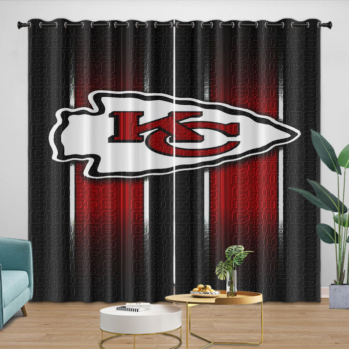 Kansas City Chiefs Curtains Blackout Window Drapes Kids Room Decoration