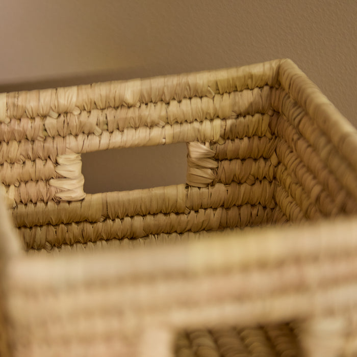 Kasheli 20x15cm Rectangular Basket - Natural Date Leaf - Laura James