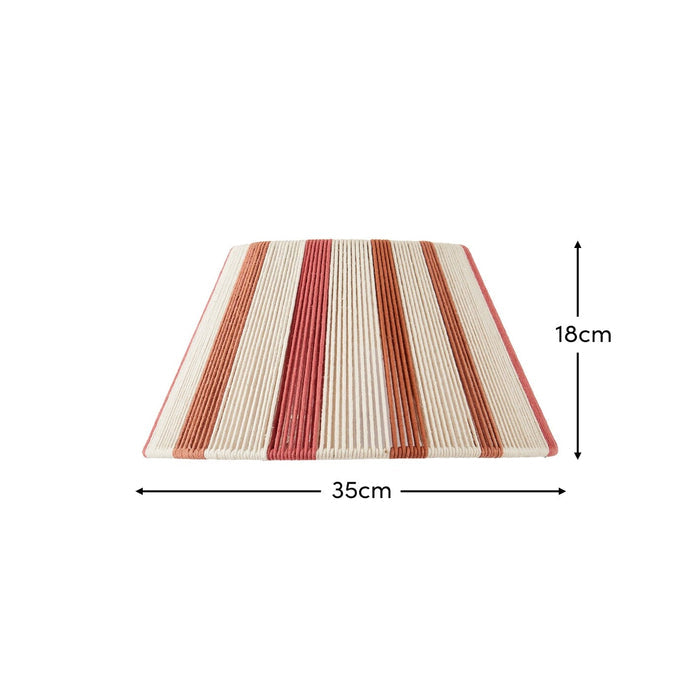 Kateli 35cm Cotton Empire Table Lamp - Paprika Stripe - Laura James