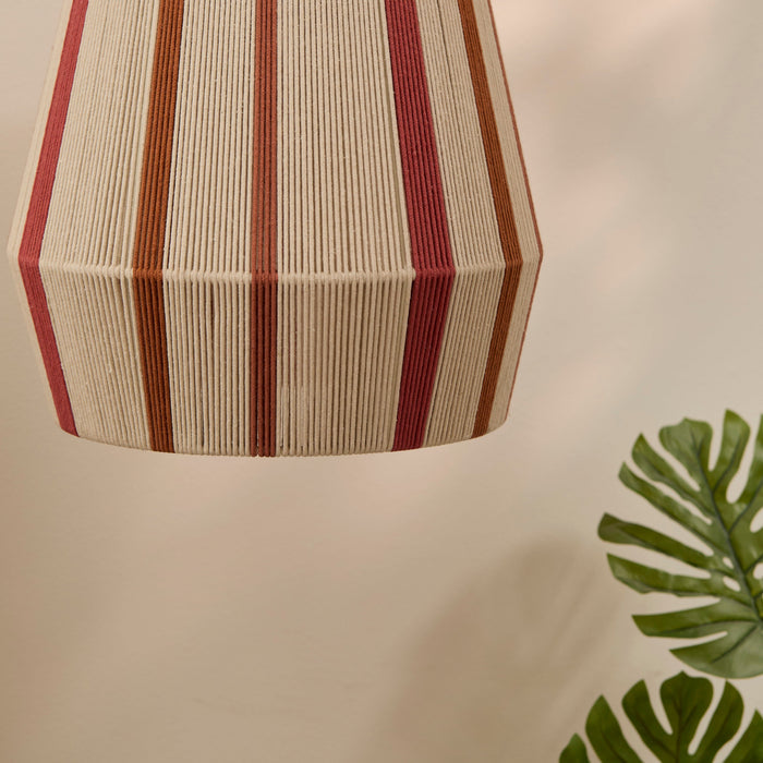 Kateli 35cm Pendant Light - Paprika Stripe - Laura James
