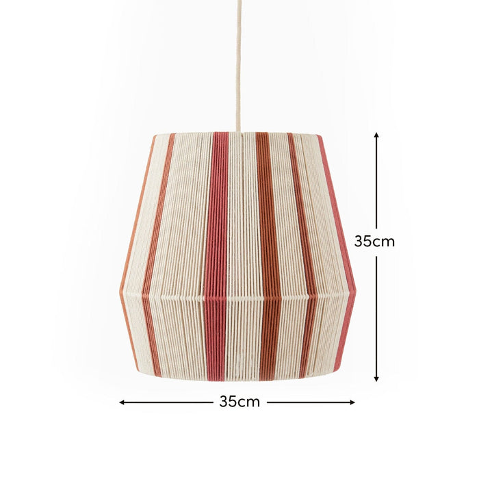 Kateli 35cm Pendant Light - Paprika Stripe - Laura James