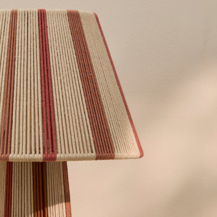 Kateli Paprika Stripe Large Table Lamp - 45cm - Laura James