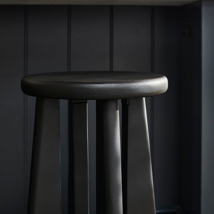 Kehlani Jet Black Mango Wood Bar Stool - Laura James