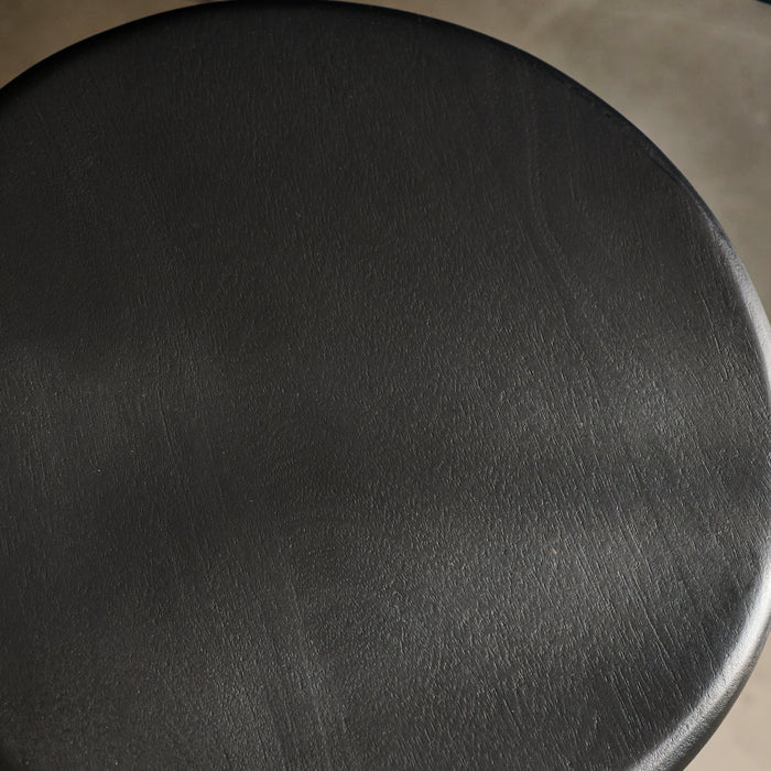 Kehlani Jet Black Mango Wood Bar Stool - Laura James
