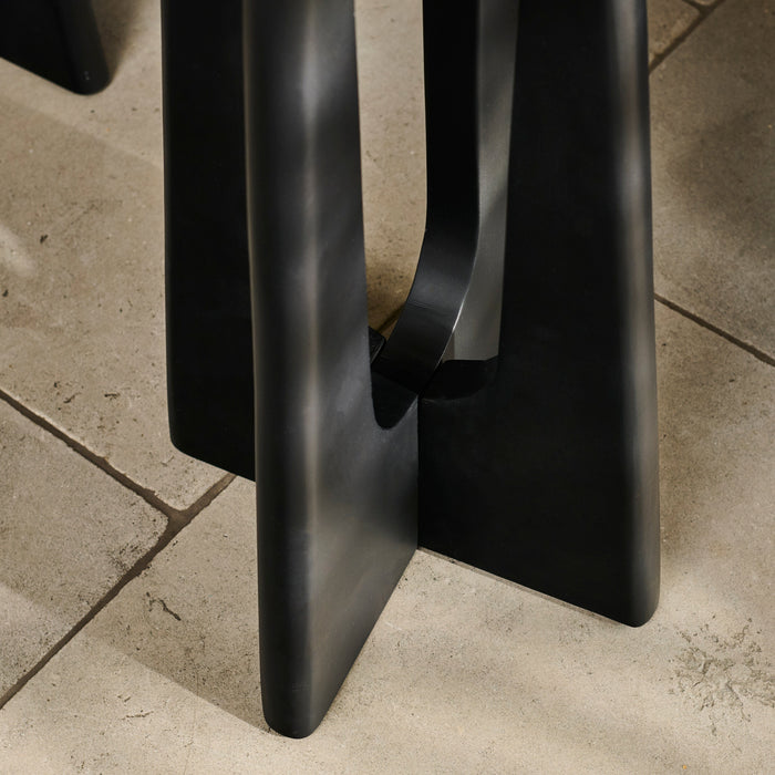Kehlani Jet Black Mango Wood Bar Stool - Laura James