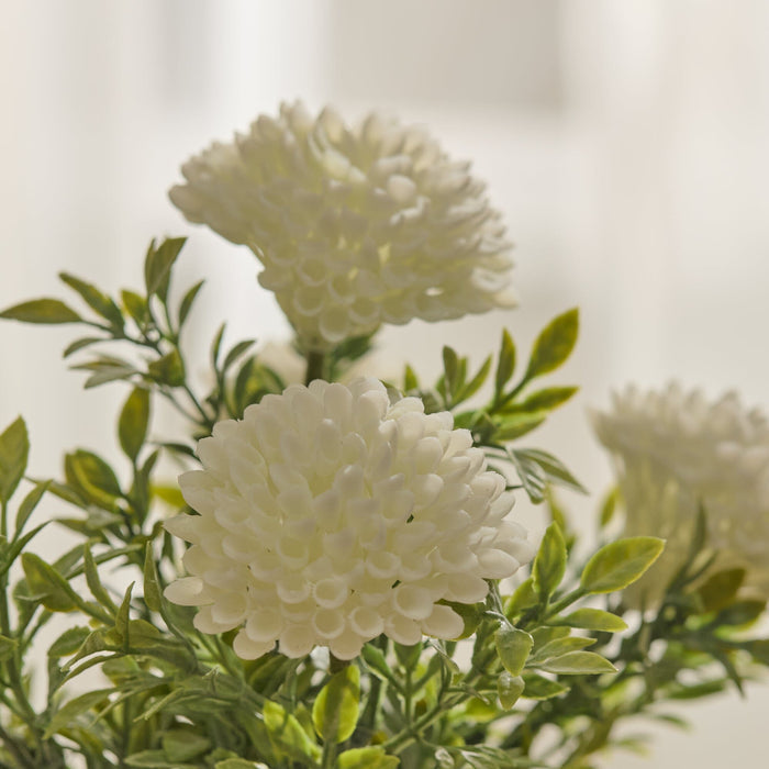 Kew 23cm Chrysanthemum In Paper Mache Pot - Laura James