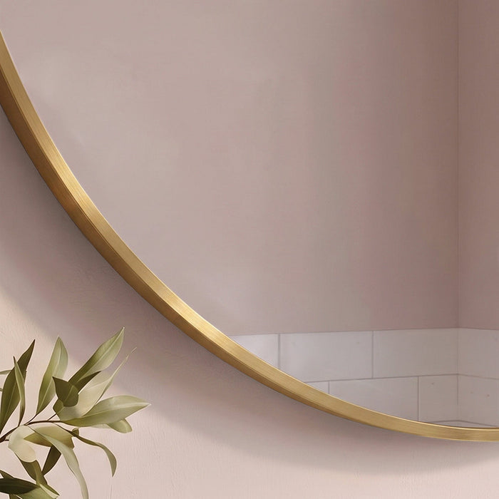 Kimbridge 90cm LED Round Bathroom Mirror - Gold - Laura James